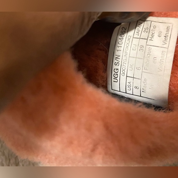 Ugg Fluff Yea Fur Slides. Sz 8. Coral - Picture 3 of 4
